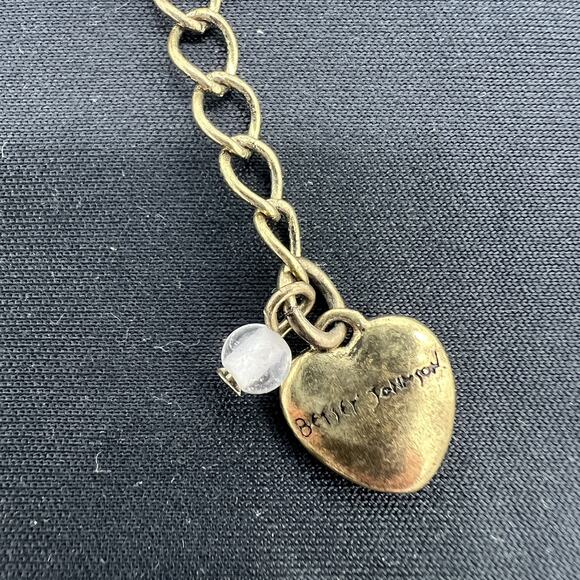 Betsey Johnson Necklace Gecko Multi Color Crystals on Ring with Dangles 21" Rare - Picture 6 of 7